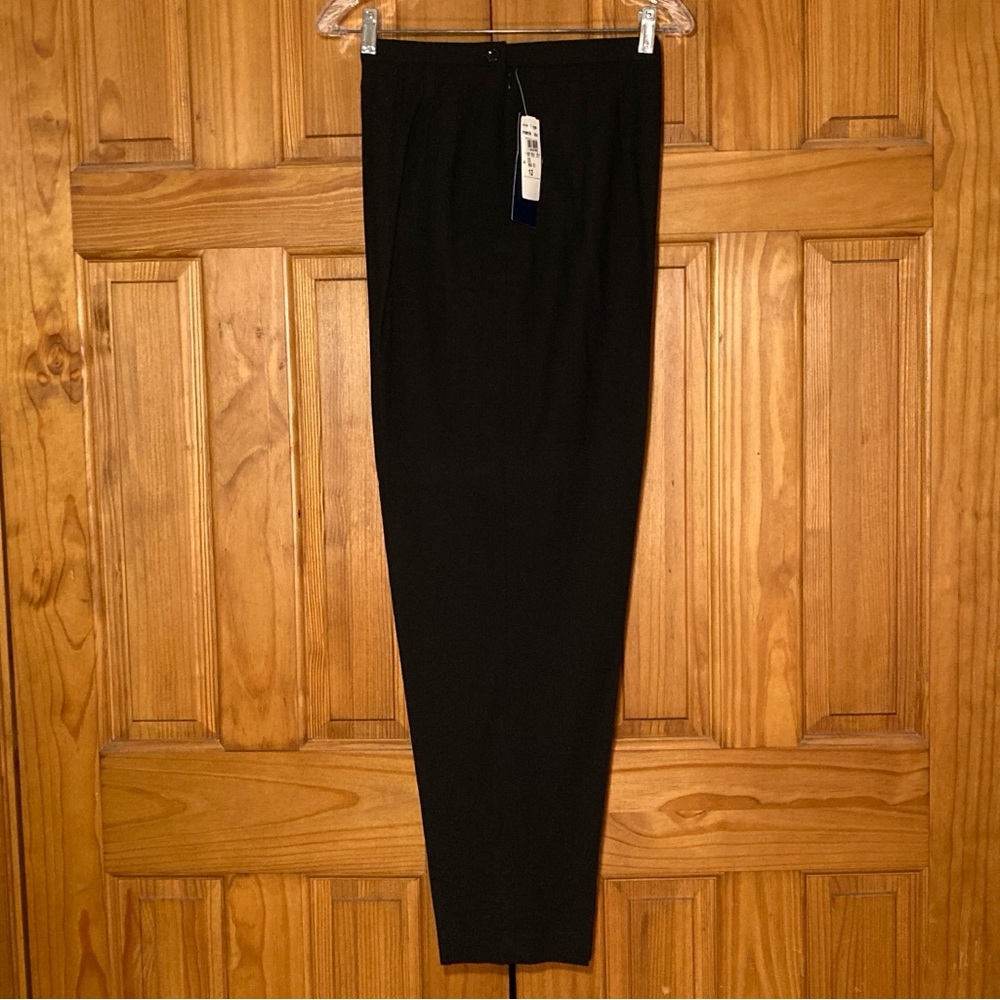 NWT Vintage 80s 90s Andrea Viccaro 100% Wool Dress Pants Black Size 12